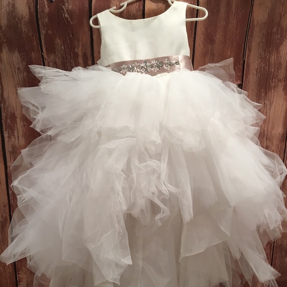 High-low tulle flower girl dress - Picture 2 of 3